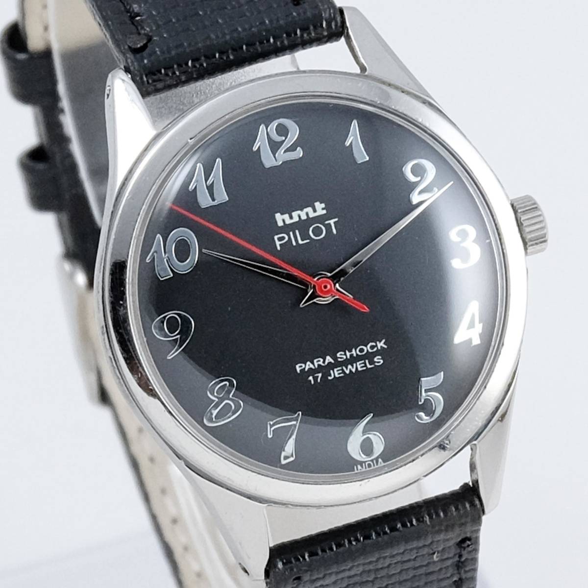 1円スタート Hmt パイロット Pilot 黒 アラビア数字１ １２ ビンテージ 腕時計 手巻き 1990 S メンズ アンティーク お洒落 整備済み の落札情報詳細 ヤフオク落札価格情報 オークフリー スマートフォン版