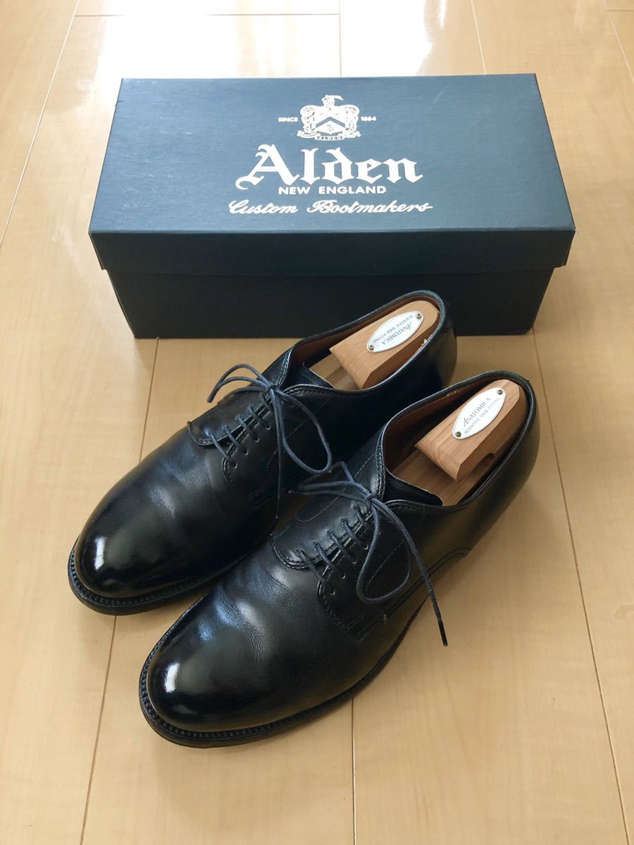 alden 53507 オールデン プレーントゥ ブラック カーフ US8.5 26.5cm