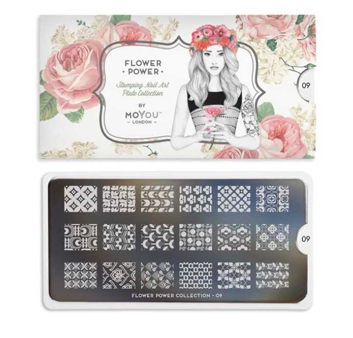 新品 Moyou London ネイルスタンププレートflower Power 09 の落札情報詳細 ヤフオク落札価格情報 オークフリー スマートフォン版