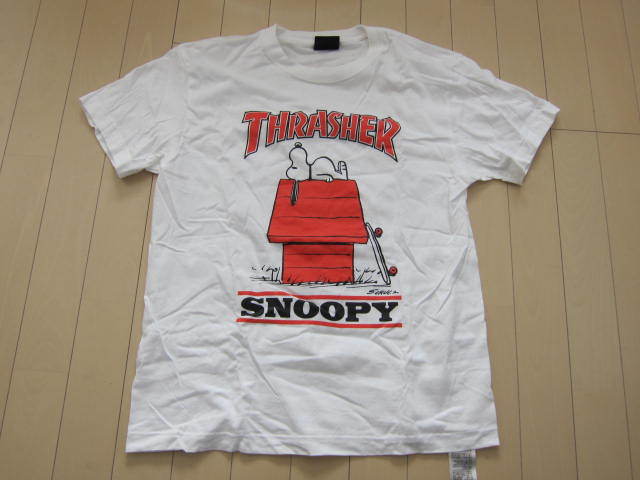 スラッシャー スヌーピー Tシャツ L ホワイト 白 Thrasher Snoopy ピーナッツ Peanuts 正規品 ビンテージ マガジン の落札情報詳細 ヤフオク落札価格情報 オークフリー スマートフォン版