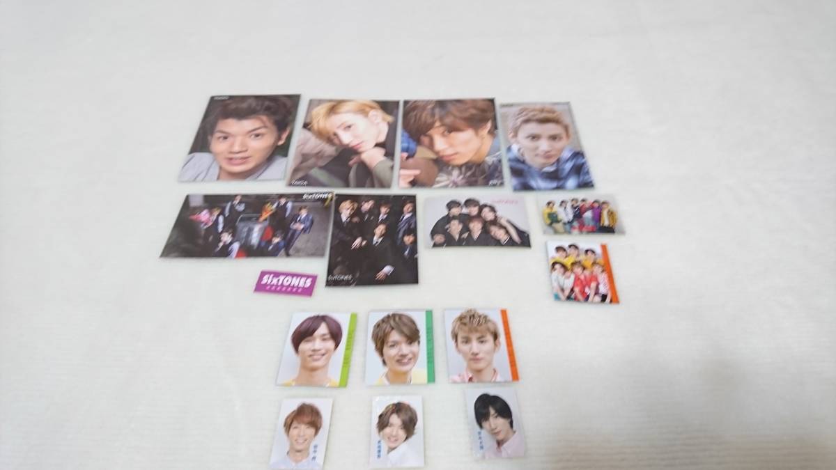 SixTONES カード ☆myojo SixTONES データカード+厚紙生カード+シール