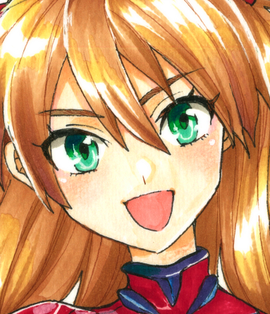 エヴァンゲリオン 限定 手描きセル画 アスカ 即決 新世紀 エヴァンゲリオン アスカ ラングレー 直筆 セル画