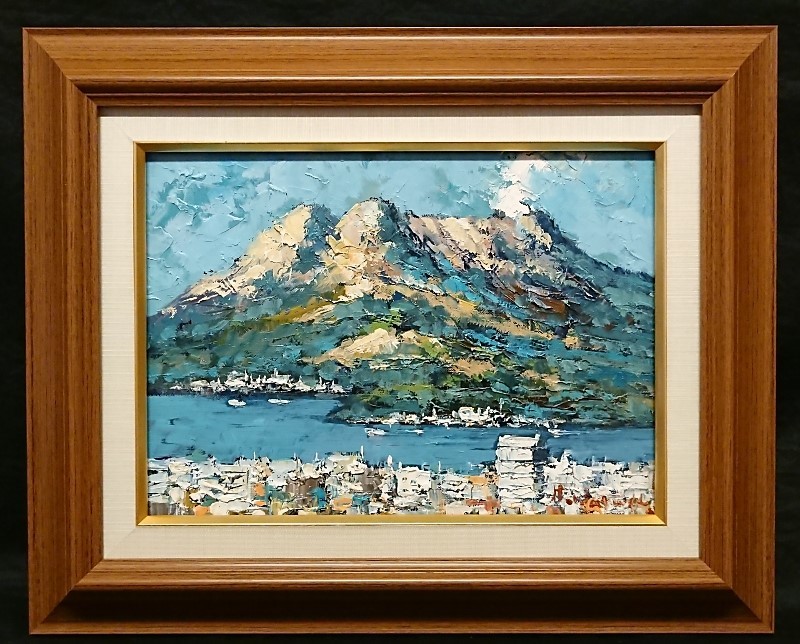 真作】【WISH】渡部ひでき「バラ」油彩 SM 〇アートウェーブ'72代表