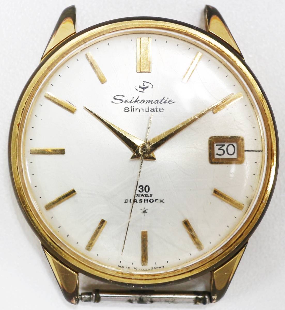 佐川急便60サイズ Jt4r30 Seiko Slimdate Diashock セイコー マチック 30石 自動巻き リューズ硬い 本体のみ メンズ 腕時計 稼働品 の落札情報詳細 ヤフオク落札価格情報 オークフリー スマートフォン版