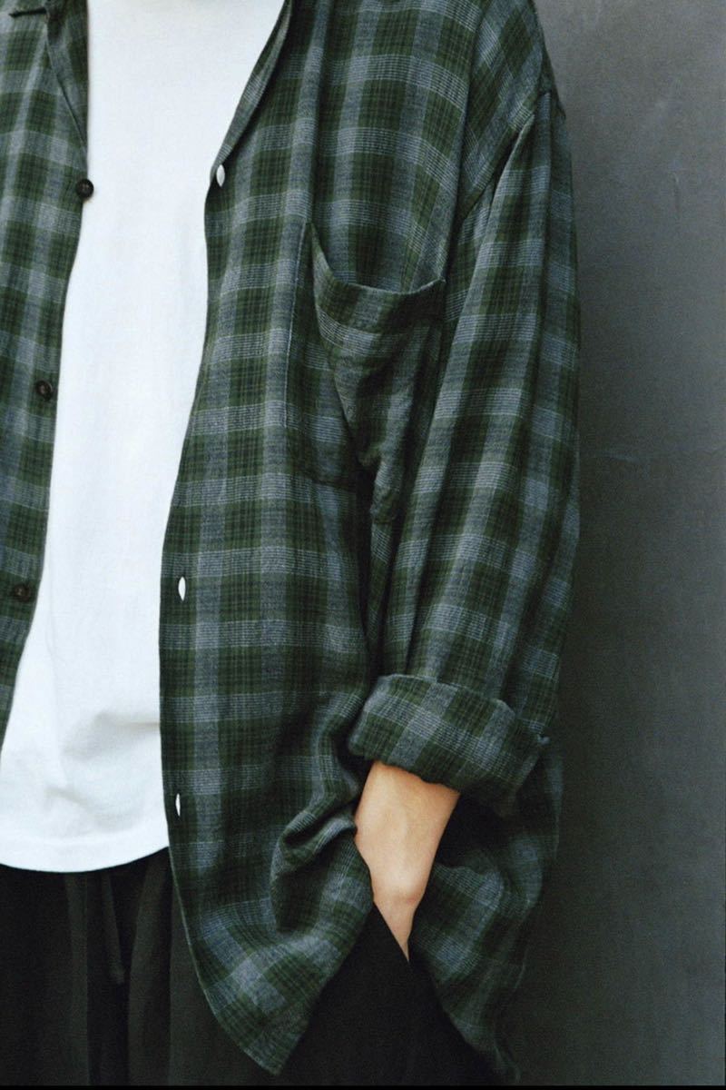 新品】20SS COMOLI RAYON OPEN COLLAR SHIRT 新品】新品 タグ付き SIZE