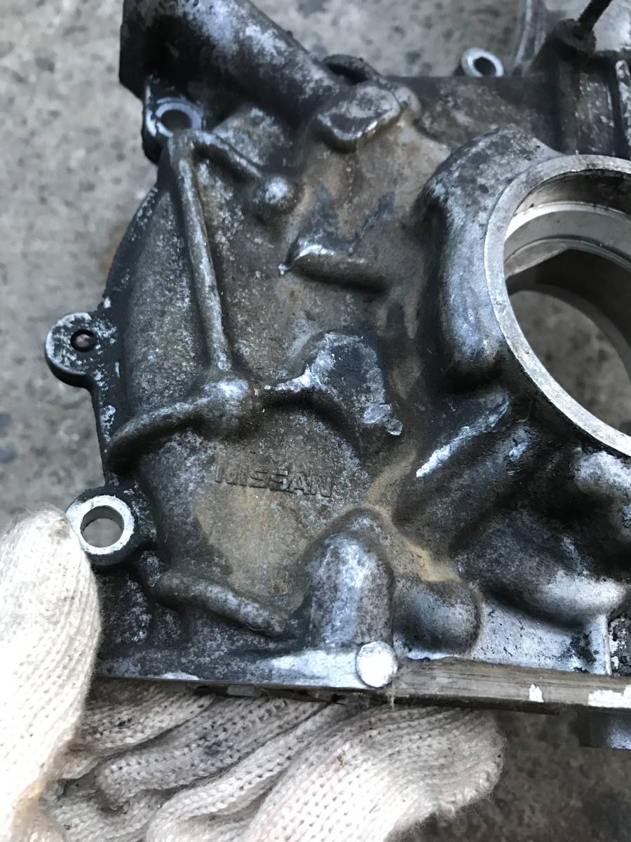 180SX S13 シルビア SR20 黒ヘッド 純正 フロントカバー オイルポンプ