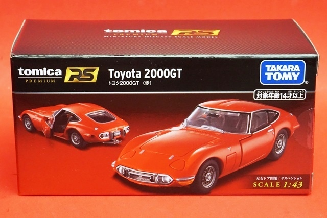 TOMICA PREMIUM トミカプレミアムRS 1/43 TOYOTA トヨタ 2000GT 赤の