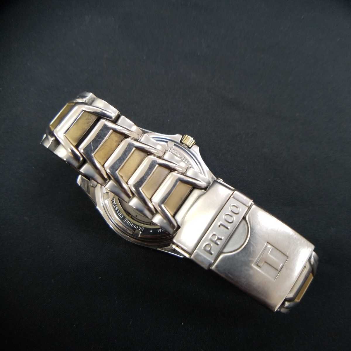 ジャンク○TISSOT 1853 ティソ PR100 オートクォーツ 純正ブレス 自動