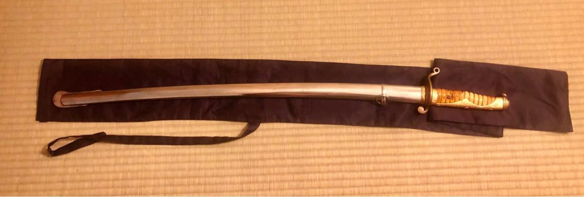 大珍品☆将官特注サーベル型軍刀本身入り壽光堂特注 細身の古刀 極美の