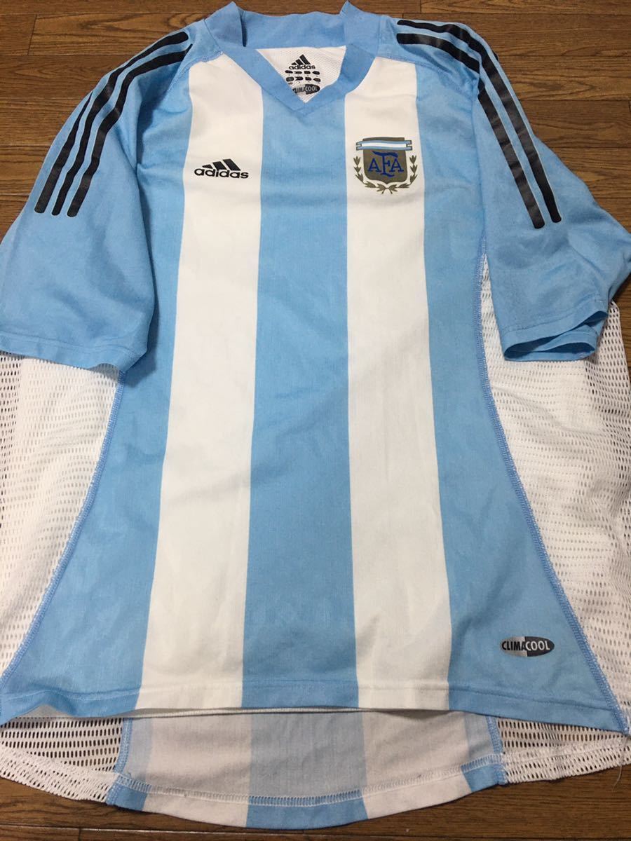 02 アルゼンチン代表ホームユニフォーム Adidas アディダスジャパン 二重レイヤー選手仕様 バティストゥータ アイマール サネッティ の落札情報詳細 ヤフオク落札価格情報 オークフリー スマートフォン版