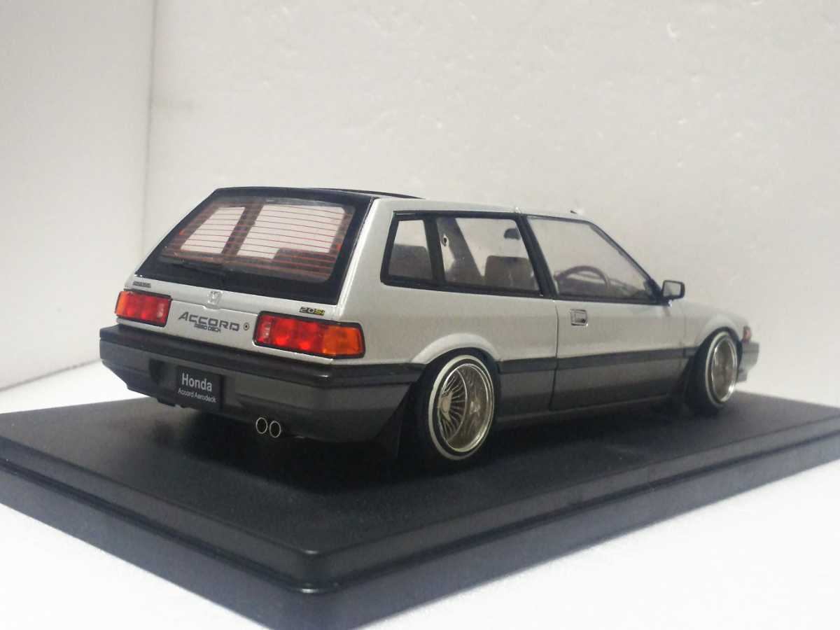 1 24 国産名車 ホンダ アコード エアロデッキ 1985 メッシュ風 カスタム 深リム 改造 シャコタン Aerodeck ローライダー ホワイトリボン の落札情報詳細 ヤフオク落札価格情報 オークフリー スマートフォン版