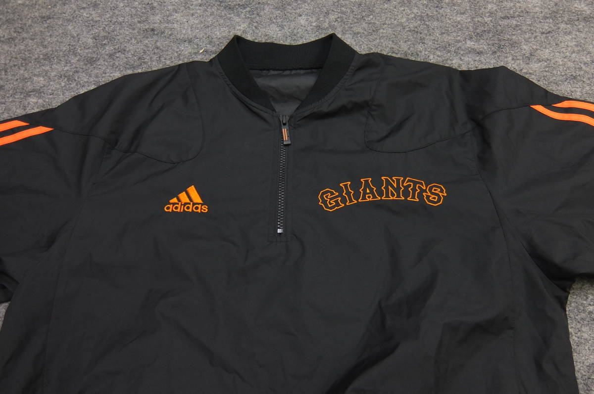 adidas 読売ジャイアンツ 半袖 ポリエステル ハーフジップ M ブルゾン