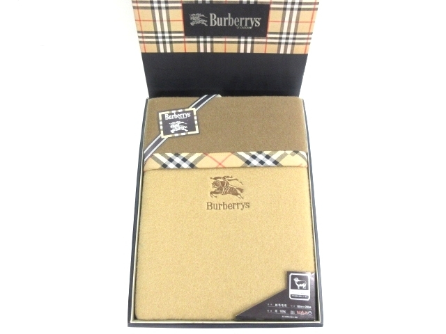 BURBERRYS バーバリー 純毛毛布 ウール100% 新品】XN446