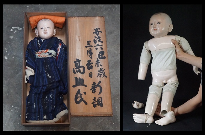 ☆明治時代のちりめんの着物☆市松人形身長約70cm 2025年最新】