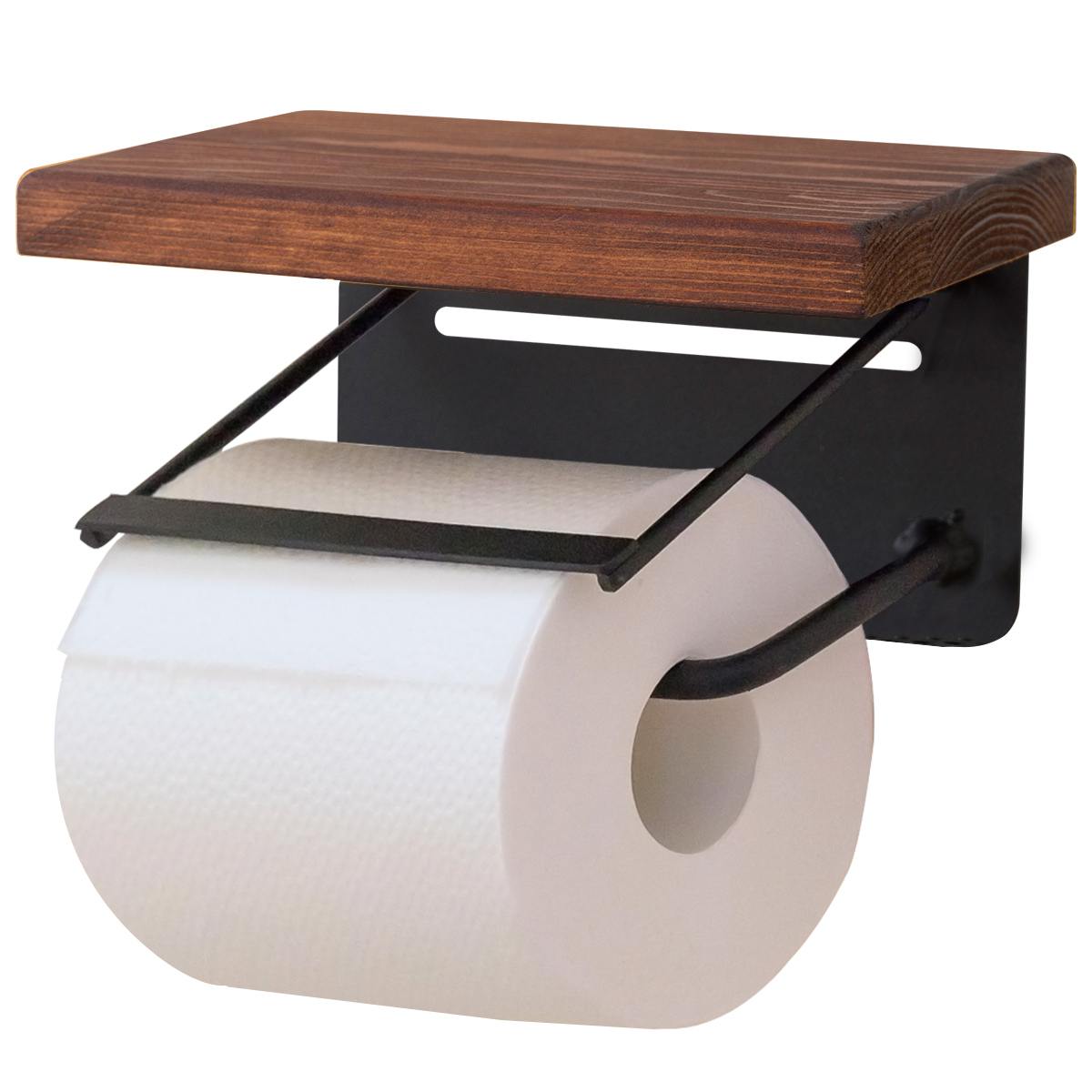 新品 ドバッと1 トイレットペーパーホルダー ブラウン シングル おしゃれ 棚付き トイレ 飾り棚 ラック 木製 天然木 北欧 アンティーク の落札情報詳細 ヤフオク落札価格情報 オークフリー スマートフォン版