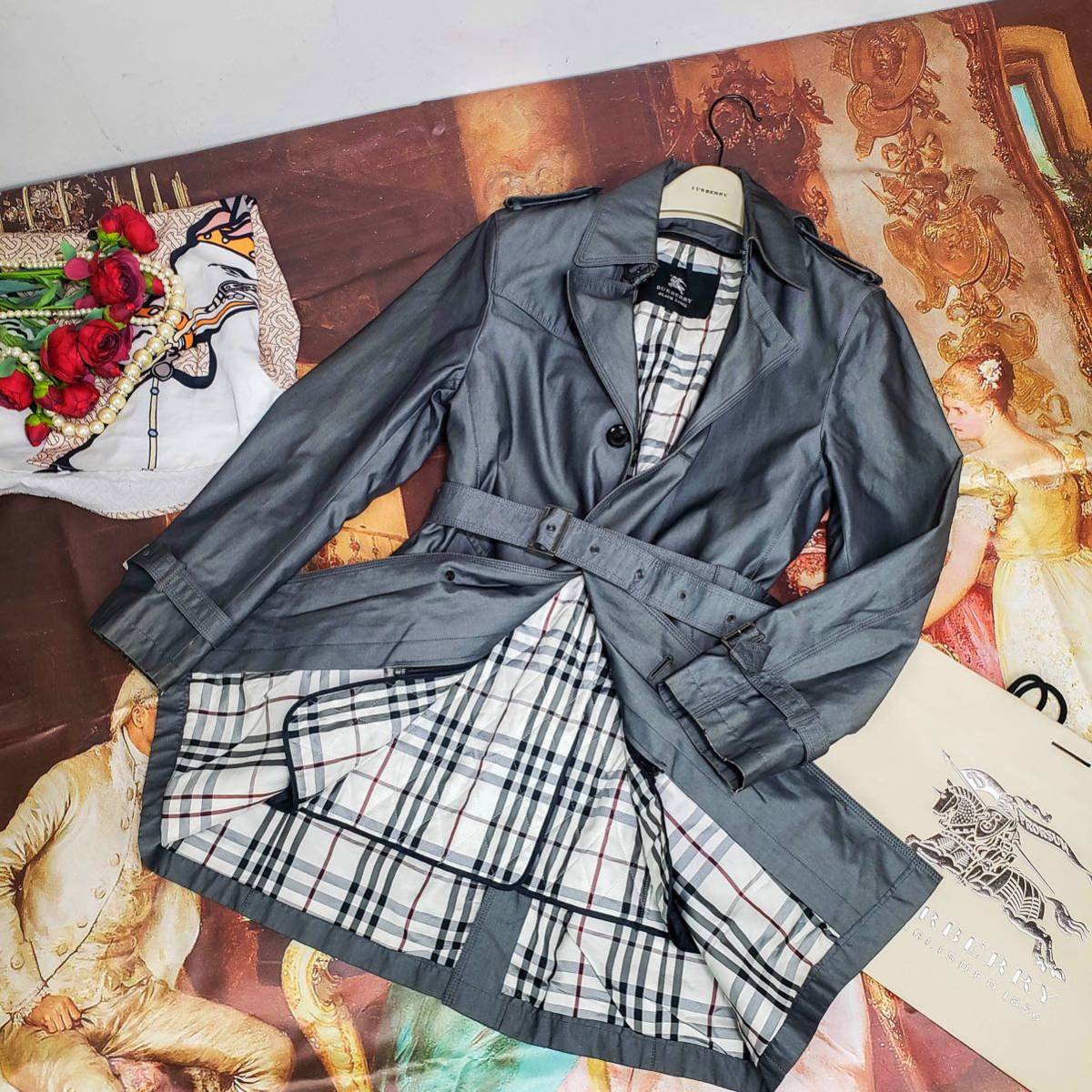 Burberry バーバリー　トレンチコート　ノバチェック　ヴィンテージ　春秋冬 バーバリー ヴィンテージ トレンチコート ノバチェック ライナー付き M