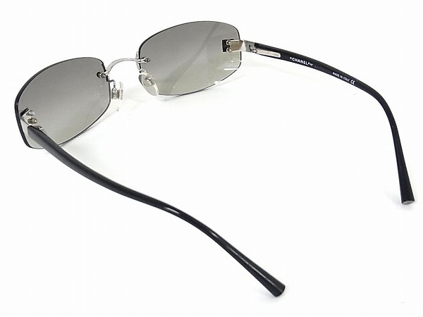 美品 シャネル 4067 ココマーク サングラス シルバー 57□18 CHANEL(シャネル) リムレスサングラス ココマークサングラス4067 4067