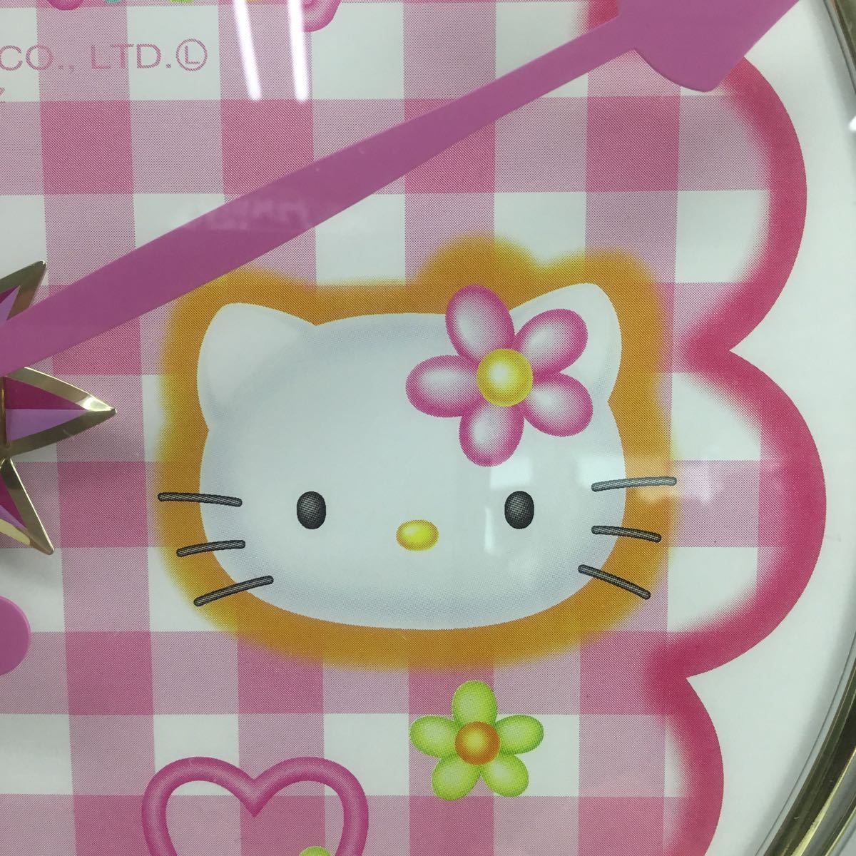 ハローキティ メロディー掛け時計 K7d肆@【極美品】ハローキティ サンリオ メロディ カラクリ時計 4MH754