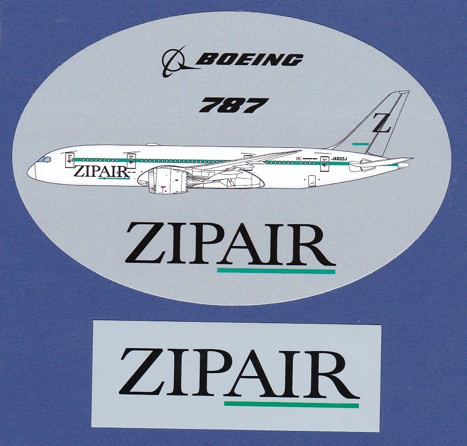 エアライン製スティッカー Jal系lcc Zip Air 87 社名ロゴ 2種各1枚 の落札情報詳細 ヤフオク落札価格情報 オークフリー スマートフォン版