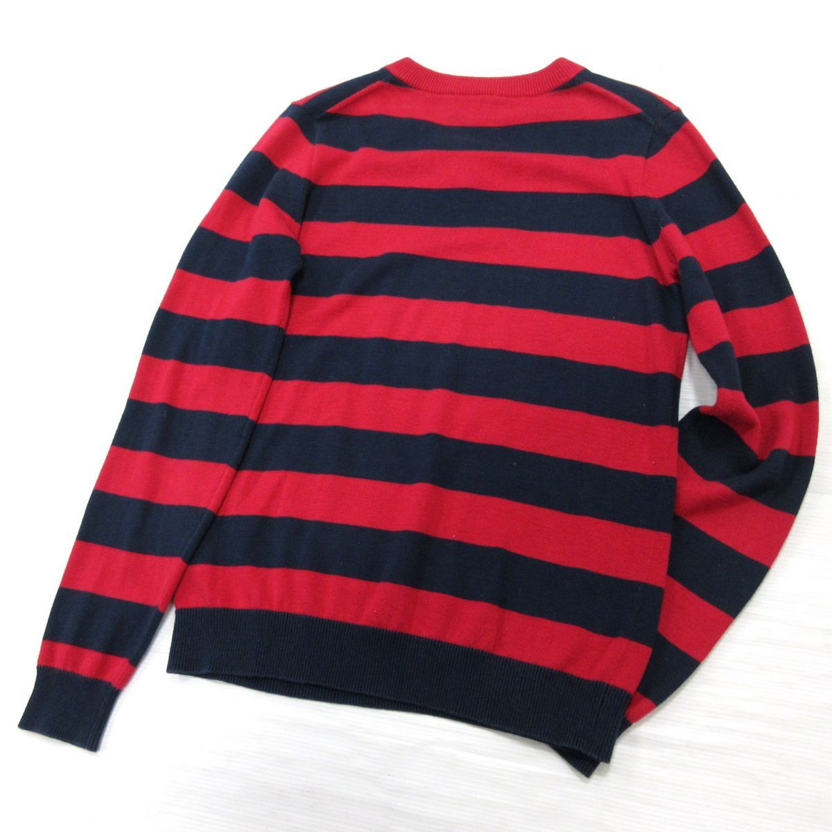 1円 ラコステ ニット スプリングニット コットンセーター Lacoste メンズ ボーダー柄 ダークネイビー 濃紺 春物 ゴルフ ロゴ刺繍 正規品 の落札情報詳細 ヤフオク落札価格情報 オークフリー スマートフォン版