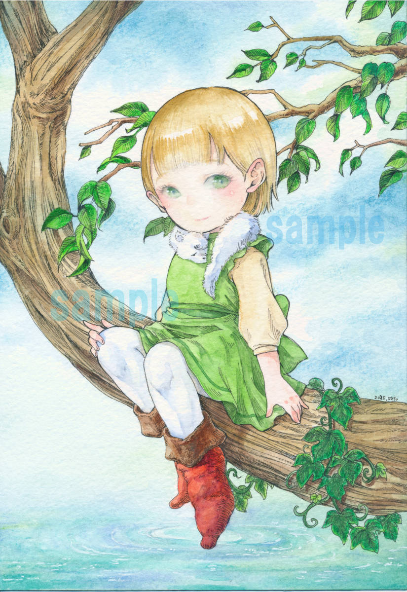 新品】手描きイラスト 版権 同人 水彩 「スプーンおばさん」「ルウリィ