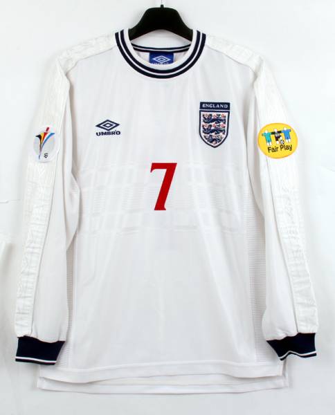 適当な価格 Euro00 Xl ユーロ00 Umbro 長袖 Beckham ベッカム イングランド H 7 イングランド