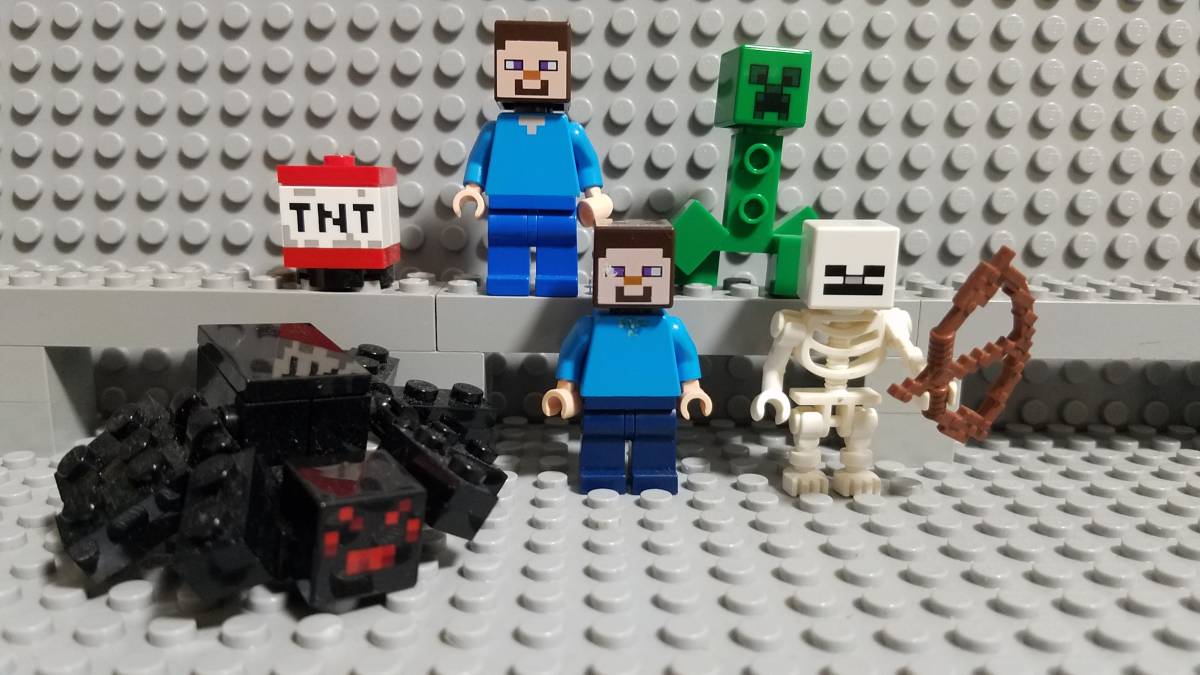 レゴ マインクラフト スティーブ クリーパー スケルトン クモ ｔｎｔ ミニフィグ 正規品 大量出品中 同梱可 Lego の落札情報詳細 ヤフオク落札価格情報 オークフリー スマートフォン版