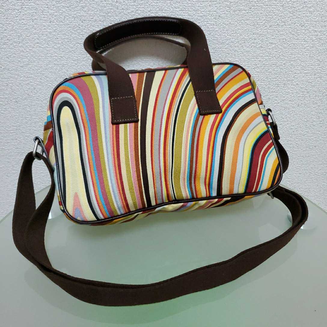 Paul Smith ポールスミス マルチ ストライプ ショルダー バッグ 激カワ
