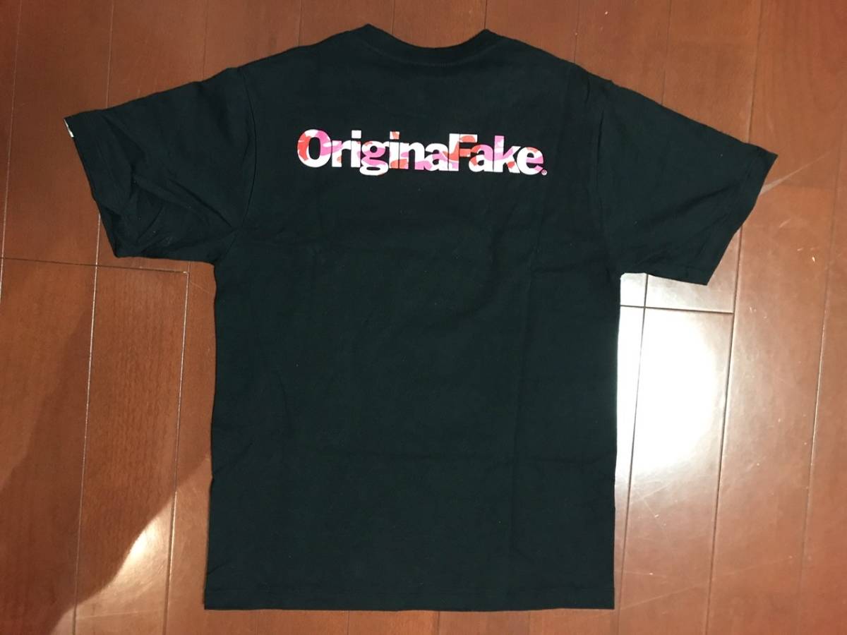 A BATHING APE アベイシングエイプ 猿迷彩 Tシャツ NOWHERE 黒 ピンク