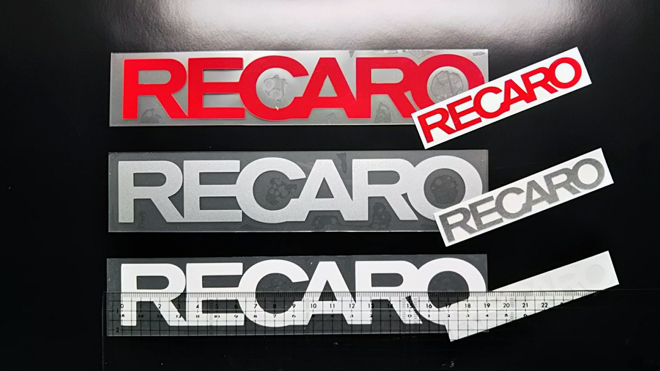 新品】レカロっぽい アイロンプリント低温熱転写ラバーシート RECARO
