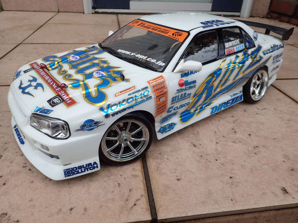 ヨコモ!!ドリパケ!! BLITZ DUNLOP R34 GT-R のむけん仕様!!100円