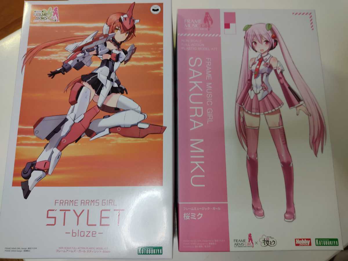 未組立 コトブキヤ フレームアームズガール スティレット ブレイズ フレームミュージックガール 桜ミク セット の落札情報詳細 ヤフオク落札価格情報 オークフリー スマートフォン版