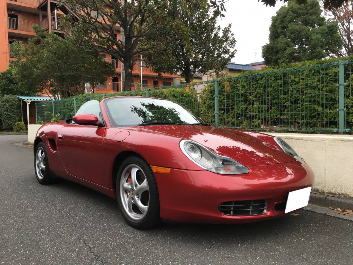 超美車 奇跡のフルオリジナル ポルシェボクスターs 希少オリエントレッド 右ハンドル 低走行8 5万km 車検r2 8 28 電動オープンok の落札情報詳細 ヤフオク落札価格情報 オークフリー スマートフォン版