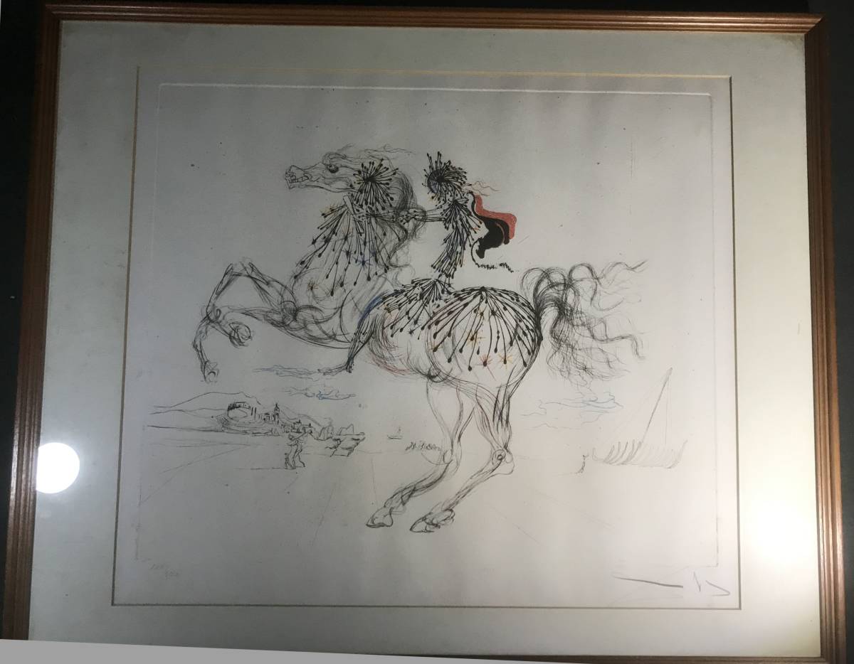 真作保証】サルバドール・ダリ リトグラフ 直筆サイン エンボス印有り