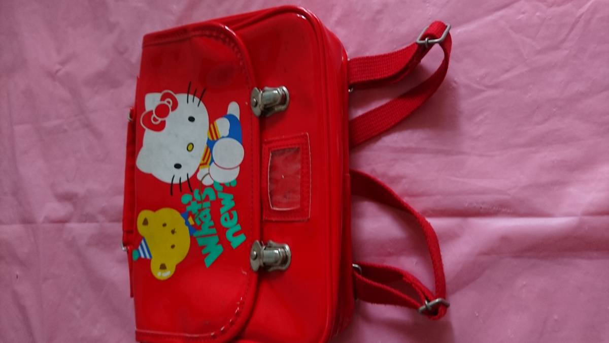 サンリオ　ハローキティ　天使　レトロ　リュック　ショルダーバッグ　ピンク　希少 サンリオ ハローキティ 天使 レトロ リュック ショルダーバッグ