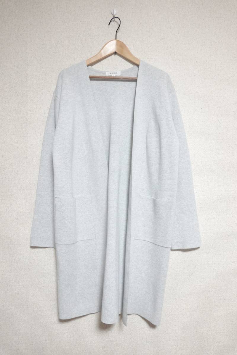 送料5円 18ss美品 プラステplstコットンポリトッパーコーディガン8629円 ロングカーディガン アウター ライトグレー の落札情報詳細 ヤフオク落札価格情報 オークフリー スマートフォン版