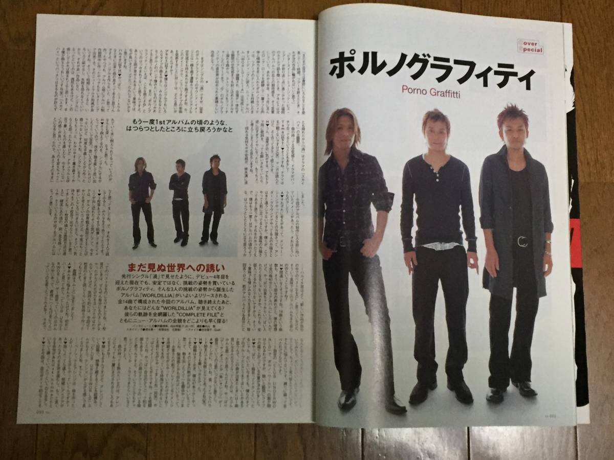 ポルノグラフィティ表紙 WHAT's IN ? ワッツイン 2003年3月号 B'z 椎名