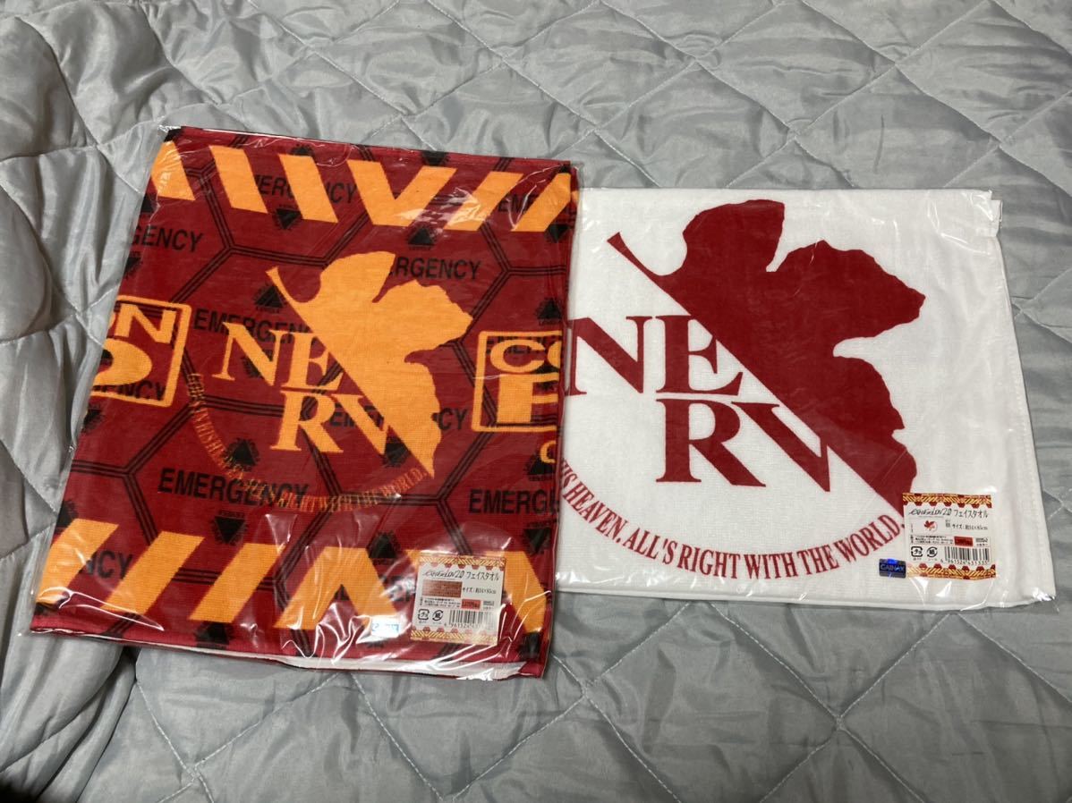 新品】エヴァンゲリオン新劇場版 NERV フェイスタオル2種セット/ネルフ 