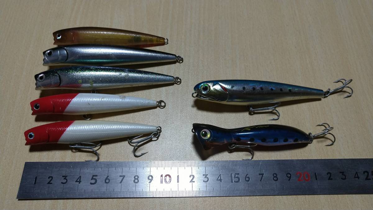 ダイワ ｔｄ ソルト ペンシル ティファ チャムペン エフテック アールツー 7個 セット シーバス トップ ショアジギ ポッパー バス サーフ の落札情報詳細 ヤフオク落札価格情報 オークフリー スマートフォン版