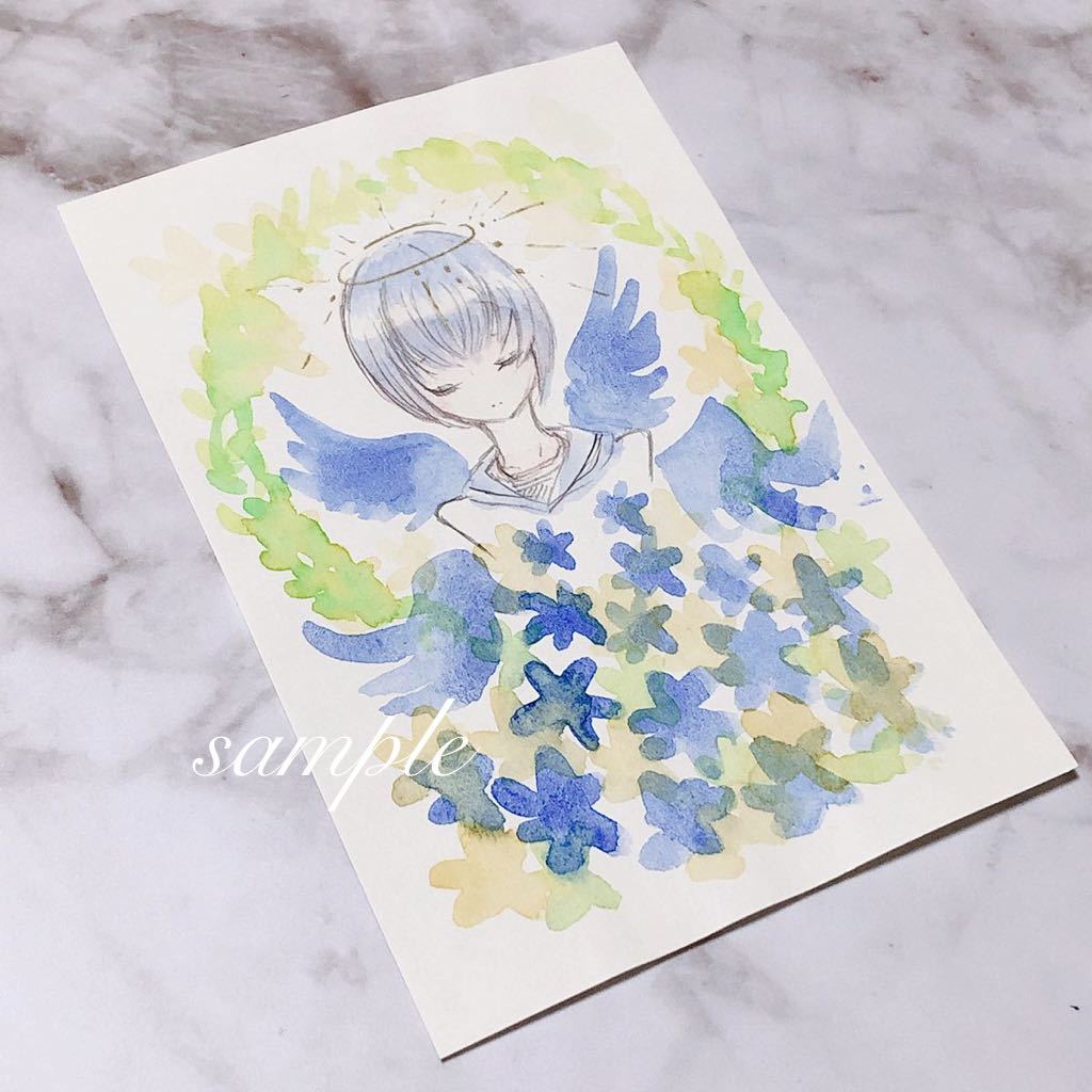 手描きイラスト オリジナル 創作 セーラー服 制服 花 女の子 艶樹 絵画 直筆原画 天使 18年制作 の落札情報詳細 ヤフオク落札価格情報 オークフリー スマートフォン版