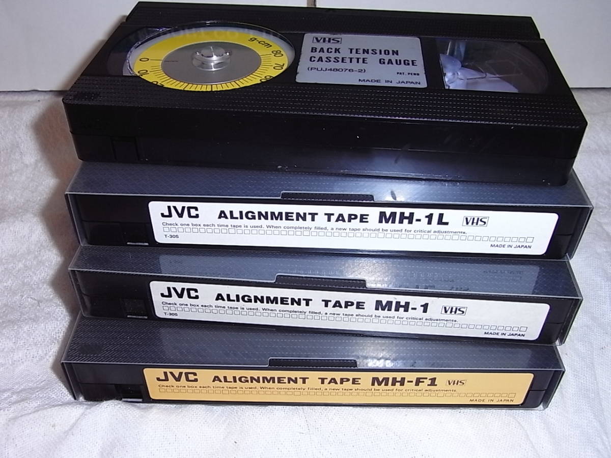 JVCビクターVHSテープ ALIGNMENT TAPE （MHF1)(MH1)(MH1L)（BACK TENSION GAUGE)4個