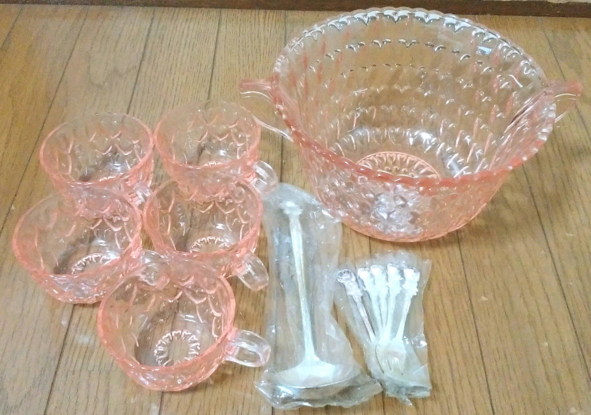 USA製 アンカーホッキング パンチセット ボウル カップ レードル