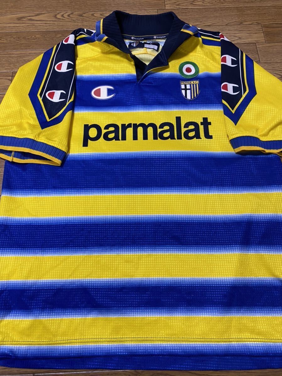 1999パルマacホームユニフォーム Champion オルテガ クレスポ アモローゾ 中田英寿 スタニッチ テュラム カンナヴァーロ ブッフォン の落札情報詳細 ヤフオク落札価格情報 オークフリー スマートフォン版