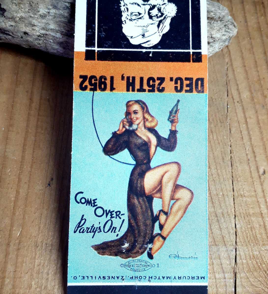 1952年 レア クリスマスバージョン ピンナップガール セクシー アメリカ ヴィンテージ マッチカバー マッチブック サンタクロース レトロ の落札情報詳細 ヤフオク落札価格情報 オークフリー スマートフォン版