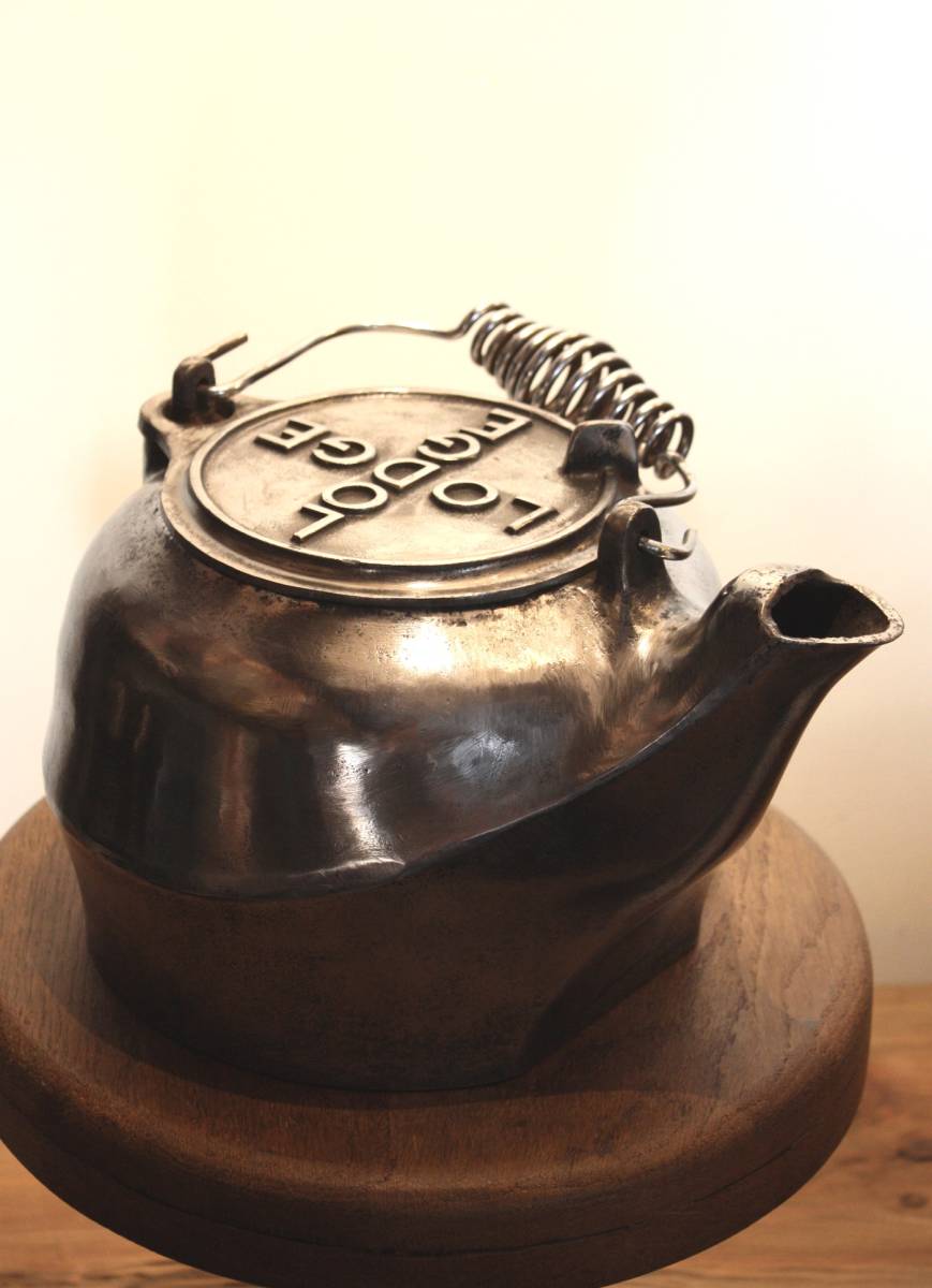 希少！クロスワードロッジ LODGE MADE IN USA 廃番品 vintage ビンテージ キャンプ 薪ストーブ ロッジ ケトル やかん