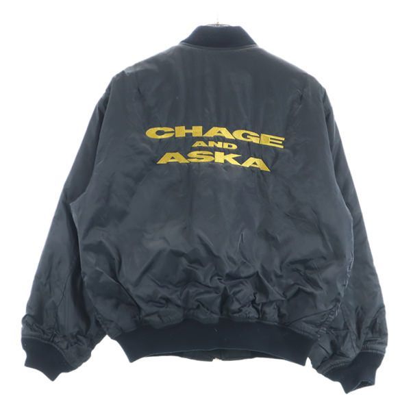 90s chage&aska ma-1 jacket 希少 チャゲアンドアスカ MA-1 ミリタリージャケット ブラック CHAGE AND
