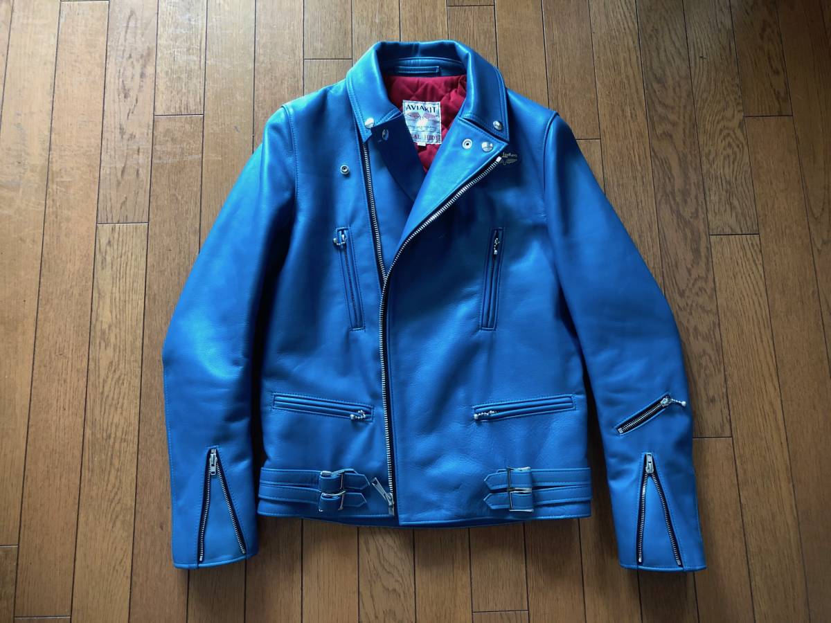 Lewis Leathers Lightning 391 ターコイズブルー/36