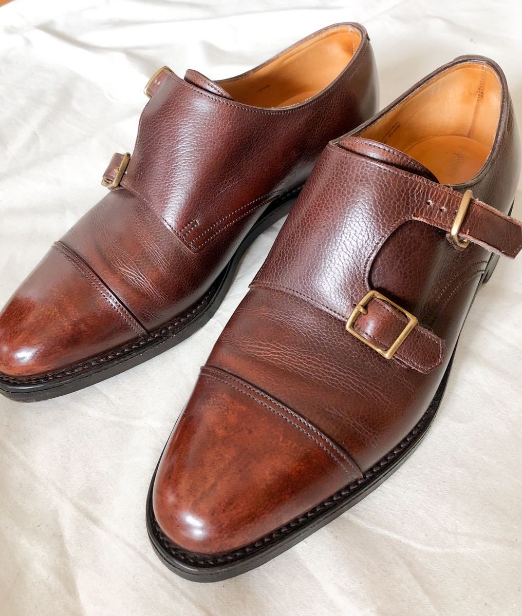 JOHN LOBB WILLIAM 6.5E 厳しかっ 9795R ダブルモンクストラップ