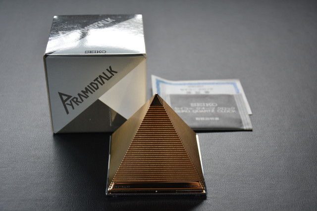古い置き時計 SEIKO PYRAMIDTALK DA 585 G 検索用語→Aセイコー