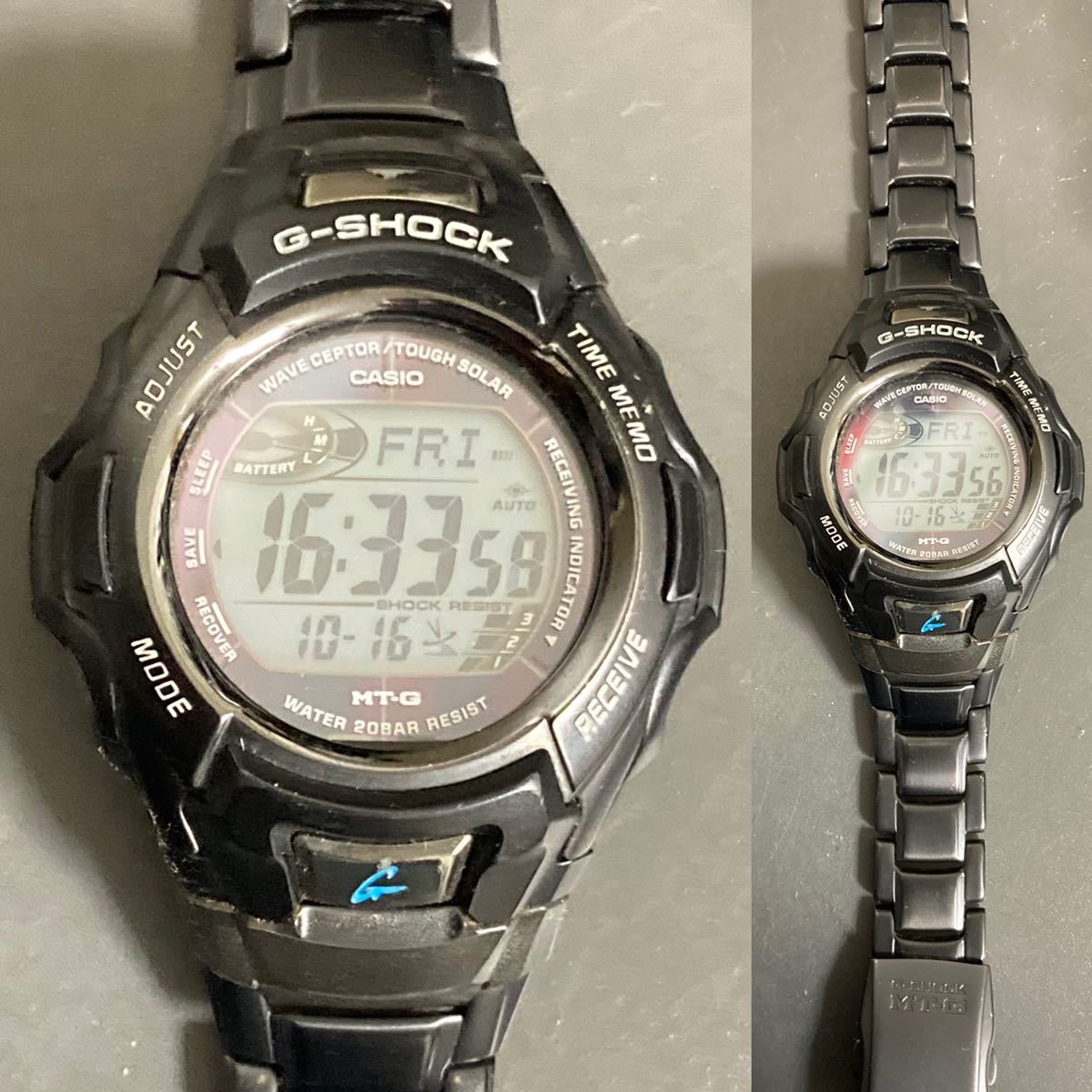 美品 G Shock Mtg 910dj 2jf Mt G Black Force ブラックフォース タフソーラー 電波受信 電波ソーラー メタルバンド ブラック Mtg 900系 の落札情報詳細 ヤフオク落札価格情報 オークフリー
